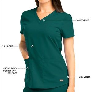 Grey's Anatomy Two Pocket V-Neck Scrub Top
